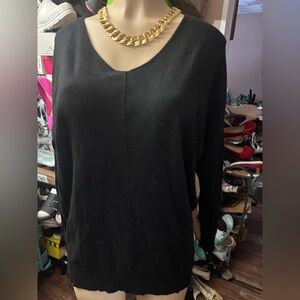 Dreamers by debut black hi low seemed sweater M/L preppy luxury cozy lounge